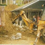excavator digging dirt